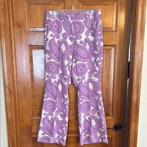 Urban Outfitters Purple Paisley Wide Leg Pants Size 14 -NWOTS